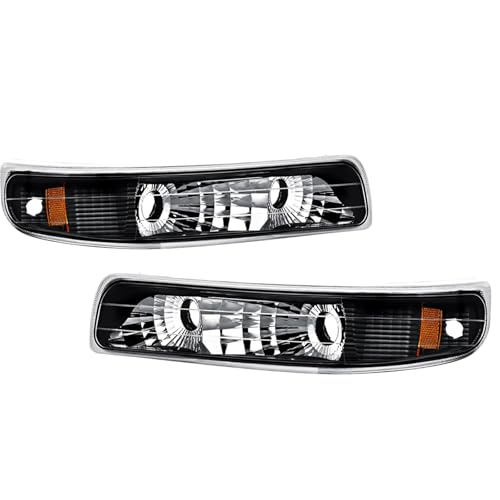 corkiauto Front Parking Turn Signal Light Replacement for 1999-2002 Chevy Silverado, 2000-2006 Tahoe & Suburban Replace OE# GM2520173 GM2521173, Tuning Style