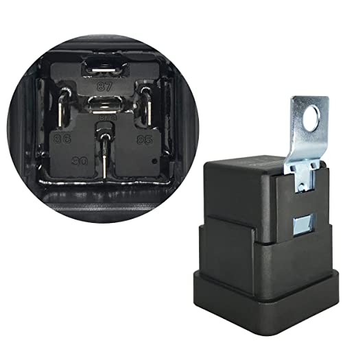 irhapsody 1 Pack 40/30 AMP 12V DC Waterproof Relay Kit with Heavy-Duty Pigtail, 5-PIN SPDT Automotive Relay