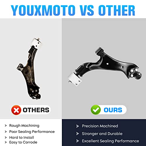 Front Lower Control Arms Suspension Kit Fit for 2010 2011 2012 2013 2014 2015 2016 2017 Chevy Equinox, Fit for GMC Terrain 2010-2017 Driver & Passenger control arm kit - 4pc Set