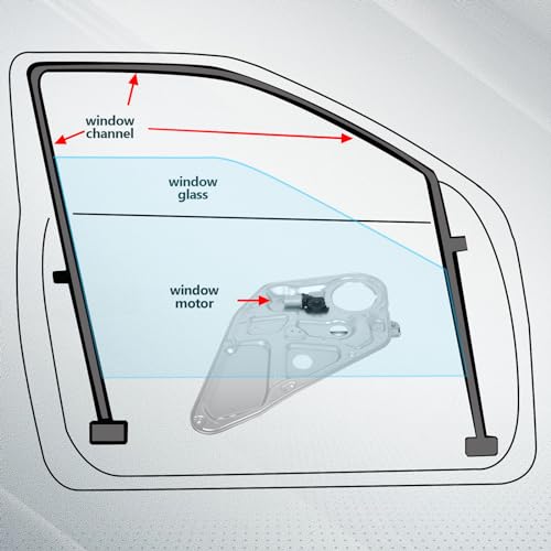 FINDAUTO Power Window Regulator Rear Left Driver Side fit for 2006-2010 for Hyundai Sonata 748-322 Window Regulator and Motor Assembly with Motor