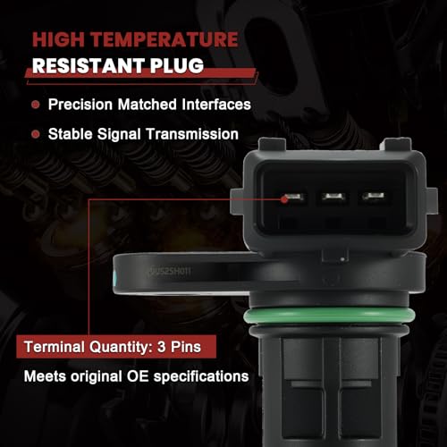39350-23910 Engine Cam Camshaft Position Sensor Set of 2 Compatible with Kia Forte Soul Forte5 Sportage Spectra Hyundai Elantra Tucson 2004-2021 1.8L 2.0L Replace#39350-23700,PC661