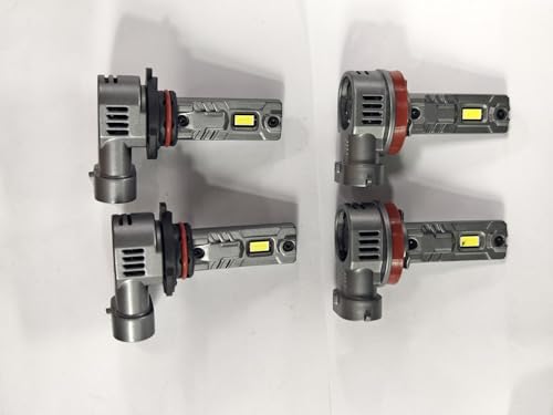 SEALIGHT 𝐇𝟏𝟏/𝐇𝟗/𝐇𝟖 and 𝟗𝟎𝟎𝟓/𝐇𝐁𝟑 Bulbs Combo, 100,000LM 900% Wider Driving Vision Mini Size, 9005 H11 Fog Lights with Fan, Plug and Play, Pack of 4
