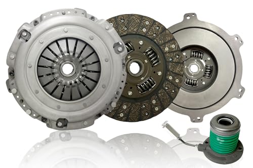 Clutch Kit and Slave Cylinder Compatible with 2009–2021 Dodge Challenger R/T SRT 5.7L 6.1L 6.4L V8 – Dual Disc Clutch Set with Release Bearing and Spacer – High Torque Replacement
