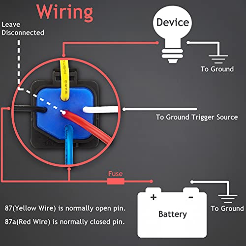 Hamolar 3 Pack 80/60 AMP 12V DC Waterproof Car Relay and Harness - Heavy Duty 12 AWG Copper Wires, 5-PIN SPDT Automotive Relays Kit
