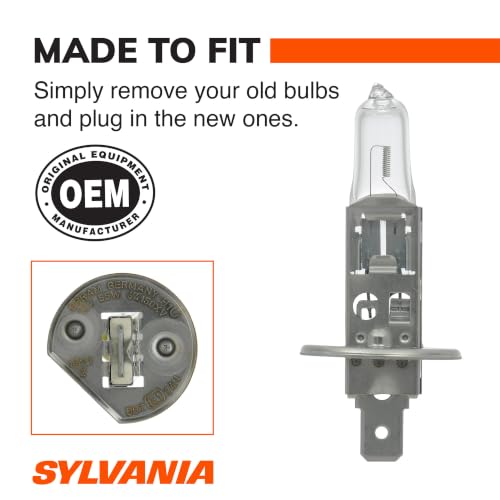 SYLVANIA - H1 XtraVision - High Performance Halogen Headlight Bulb, High Beam, Low Beam and Fog Replacement Bulb (Contains 2 Bulbs)