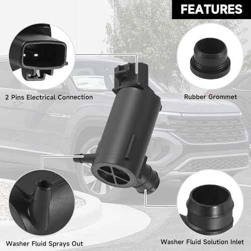 YOLLKY Windshield Washer Pump for Toyota RAV4 Camry Corolla 4Runner