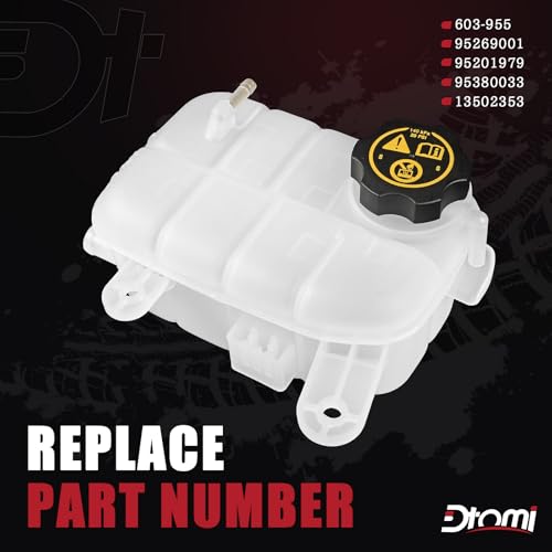 Engine Coolant Reservoir Tank With Cap, Radiator Overflow Tank Compatible With Buick Chevy Vehicle Encore Trax 2013-2021 1.4L 1.8L Replaces# 603-955, 95269001, 95201979, 95380033