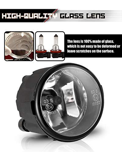 AUTOWIKI Fog Lights for 09-14 Nissan Cube/Murano, 11-13 Rogue, 11-14 Juke/Quest, 06-15 Infiniti FX35/FX37/QX70 2PCS With Clear Lens