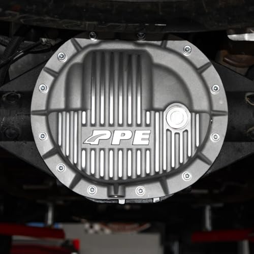 PPE Heavy Duty Rear Differential Cover 138051210 (Brushed) Compatible with 2020+ GM 1500 3.0L Duramax or 2014+ GM 1500 (V6 or V8 Gas)