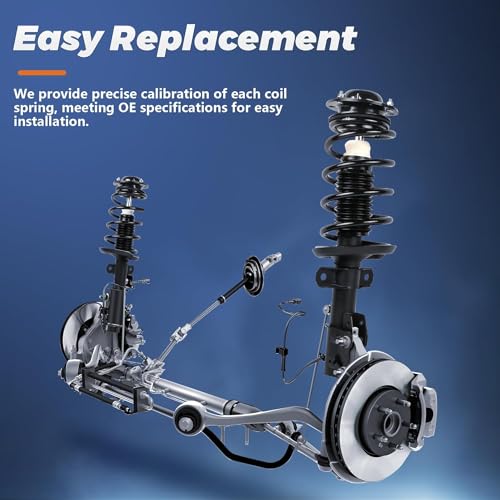 KUIPERAUTO 172901 172902 Front Pair Complete Struts Coil Spring Assembly Compatible for 2013-2018 Nissan Altima 4CYL Sedan Shock Absorbers Replacement (2Pcs)