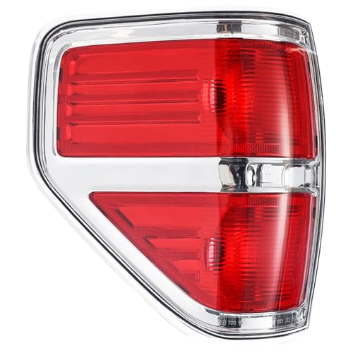 Boine Compatible With 2009 2010 2011 2012 2013 2014 Ford F150 F-150 Left Driver Side Tail Light Housing - Chrome trim