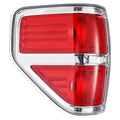 Boine Compatible With 2009 2010 2011 2012 2013 2014 Ford F150 F-150 Left Driver Side Tail Light Housing - Chrome trim