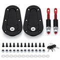 Hypertune Universal Racing Car Flush Hood Latch & Pin Kit - Engine Bonnet Lock Kit - Flush Mounted Hood Pins - Black