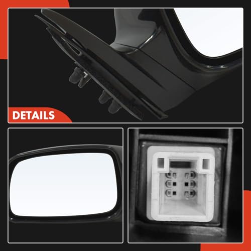 A-Premium Driver Side Power Door Mirror - Compatible with Toyota Camry 2007 2008 2009 2010 2011 - Non-Heated, Non-Folding, Black Outside Rear View Mirror - Replace# 8794006190