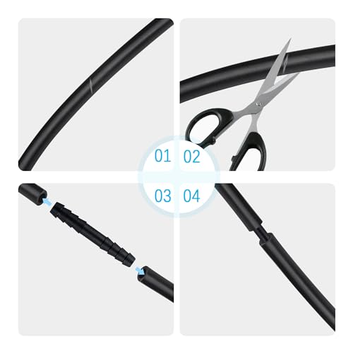Multipurpose Vacuum Line Kit,6PCS 5Ft Vacuum Hose Automotive+64PCS Vacuum Line Connectors,Max 130PSI Silicone Hose for Variety Car Piping System Automotive Replacement Vacuum Hoses (70PCS)