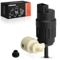 A-Premium Windshield Washer Pump Compatible with Chevrolet Equinox & Volkswagen Passat, Golf, GTI, e-Golf, EuroVan & Jeep Renegade & Fiat 500, 500X, 500L & Suzuki XL7 & Saturn & Pontiac & Ram