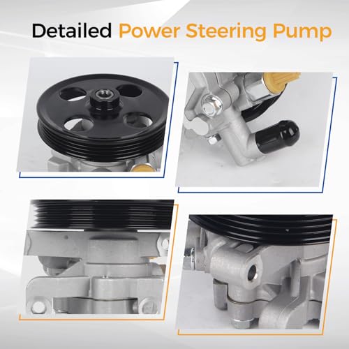 PAROD 201401 Power Steering Pump Fit for 2010-2012 Fusion 3.5L V6, 2007-2010 Ford Edge/Lincoln MKX, 2007-2012 MKZ 3.5L V6