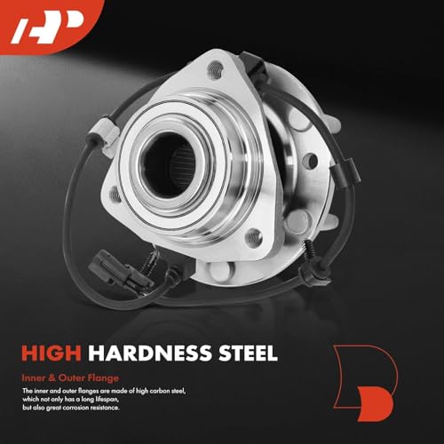 A-Premium 2 x Front Wheel Bearing and Hub Assembly with ABS & 6-Lug Compatible with Chevy GMC Buick - 2002-2009 - SSR, Trailblazer (EXT), Envoy (XL XUV), Ascender, Bravada, Rainier