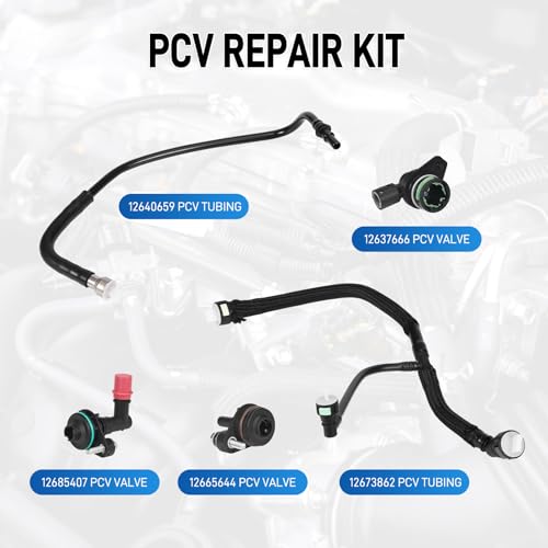 5pcs 12640659 12637666 12673862 12665644 12685407 PCV Valve & Tube Kit