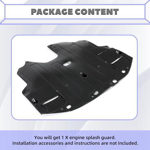 HECASA Engine Splash Shield Compatible with 2014-2016 Hyundai Elantra Sedan Replacement for 29110-3Y900 HY1228183 Front Engine Under Cover Plastic