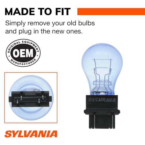 SYLVANIA - 3057 SilverStar Mini Bulb - Brighter and Whiter Light, Ideal for Daytime Running Lights (DRL) and Back-Up/Reverse Lights (Contains 2 Bulbs)