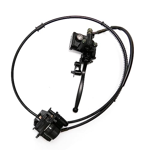 Aynaxcol Left Hydraulic Brake Master Caliper Rear Hand Hydraulic Disc Brake Assembly Replacement for 50cc 90cc 110ccc 125cc Chinese Taotao Roketa Sunl Go-Kart Dune Buggy Quad ATV Dirt Mini Bike