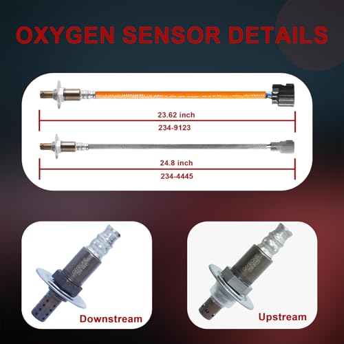 QIYBONE Oxygen O2 Sensor Upstream and Downstream for Subaru Outback Forester Impreza Legacy 2006 2007 2008 2009 2010 2011 2012 Saab 9-2X 2.5L H4 Replace 22641-AA36A 22690-AA810 234-9123 234-4445 2PCS