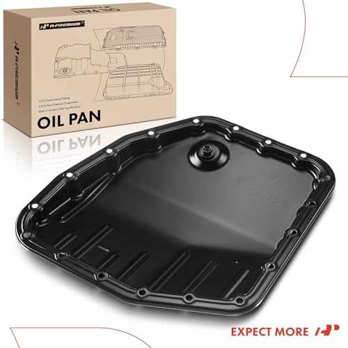 A-Premium Transmission Oil Pan with Drain Plug Compatible with Toyota Corolla 2003-2008, Matrix 2003-2008, L4 1.8L Gas and FWD Only