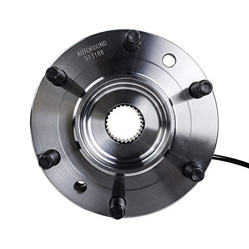 Autoround Front Wheel Hub and Bearing Assembly 513188 fit for Chevy Trailblazer SSR, GMC Envoy, Buick Rainier, Oldsmobile Bravada, Isuzu Ascender, Saab 9-7x 6 Lug w/ABS