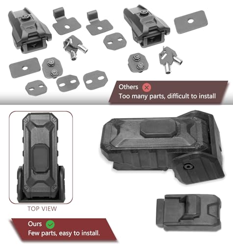 Locking Hood Latch with Keys, Jeep Hood Latch Compatible with 2018-2026 Jeep Wrangler JL JLU Jeep Gladiator JT, Anti-Theft Hood Lock Catch Latch Accessories, Dust & Water Resistant, 1 Pair(Not for JK)