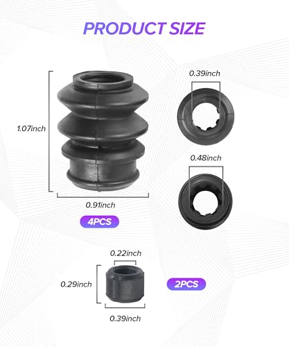 PAIYUE 4PCS Caliper Rebuild Kit,Car Accessories Brake Caliper Slide Pin Kit,Easy Installation Automotive Replacement Drive Shaft Assemblies Brake Bushings,Suitable for Most Compatible Vehicles