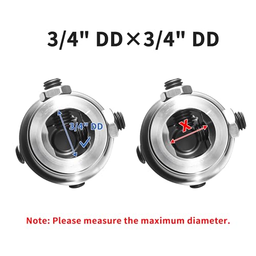 RABROPAR 3/4 DD X 3/4 DD Steering Shaft Universal U Joint Coupling, Powder Coated Universal Steering Shaft Coupler Chrome Steel, 3/4" DD to 3/4" DD Single Steering Shaft Joint