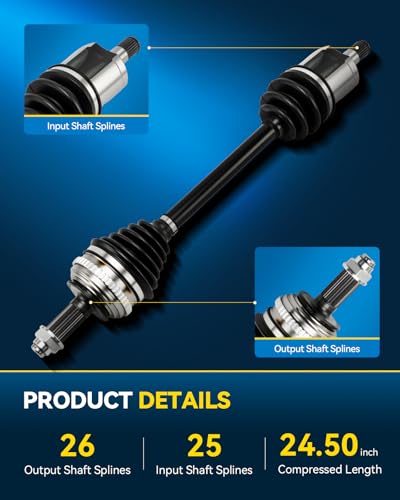 PHILTOP Front Right CV Axle for Honda Civic 1992-2000, Honda Civic del Sol 1992-2000, 1997-2000 Acura EL, 66-4064 CV Axle Shaft 1 PCS