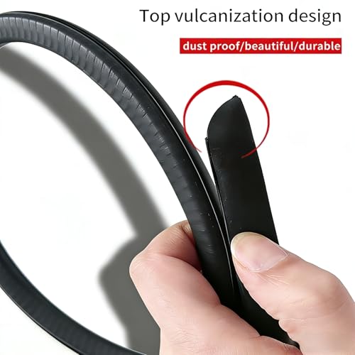MaxPrinzel car Silent Sealing Strip B-Pillar 2 Pieces * 0.8m Windproof, dust-Proof, Noise reducing Steel Frame with Buckle EPDM (Black) Rubber Strip