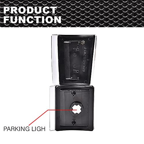 CNNELL Corner Signal Lights Side Marker Lamps Compatible with GMC 1994-1999 C1500 K1500 Yukon C2500 K2500 Suburban/1994-2000 C2500 C3500 K2500 K3500 4Pcs, Clear lens Chrome Housing Amber Reflector