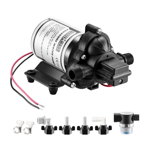 WASSERMANN RV Pump, 12V Self-priming RV Water Pressure Pump 4.0GPM 45PSI with Pressure Switch, for RV Marine Camping Yacht Garden, 12Volt DC Fresh Water Pumps RV Water Pump 2088-554-144 Replacement