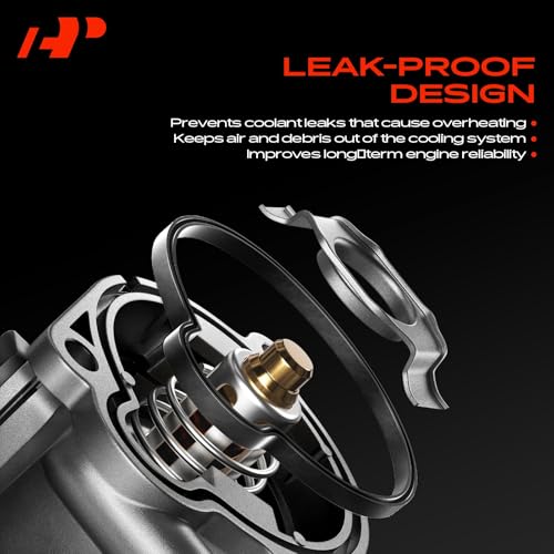 A-Premium Upgraded Aluminum Engine Coolant Thermostat Housing Assembly with Sensor & O-ring Compatible with Chevy Cruze 11-16, Sonic 12-20, Trax 13-21 & Buick Encore 13-21, 1.4L, Replace# 55565336
