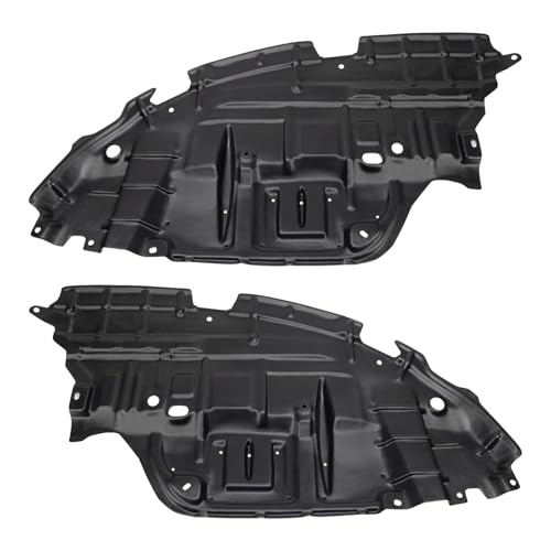 TRQ Front Driver & Passenger Side Engine Splash Shield for 2013-2015 Toyota Avalon
