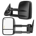 Heated Tow Mirrors Compatible with 2003-2007 Chevy Silverado GMC Sierra(2007 Classic) 1500 2500 3500, Tahoe Suburban Avalanche Yukon Escalade, Extended Trailer Towing Side Mirrors LED Turn Light