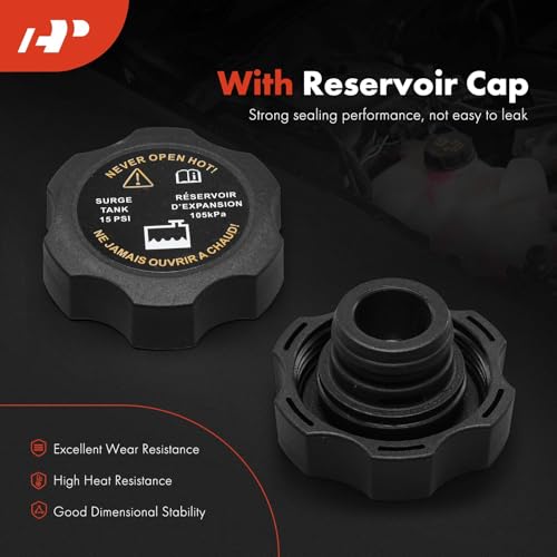 A-Premium Coolant Overflow Recovery Reservoir Tank [W/Sensor & Cap] Compatible with Chevrolet Silverado 1500 2500 3500, Suburban, Tahoe & GMC Sierra, Yukon & Cadillac Escalade