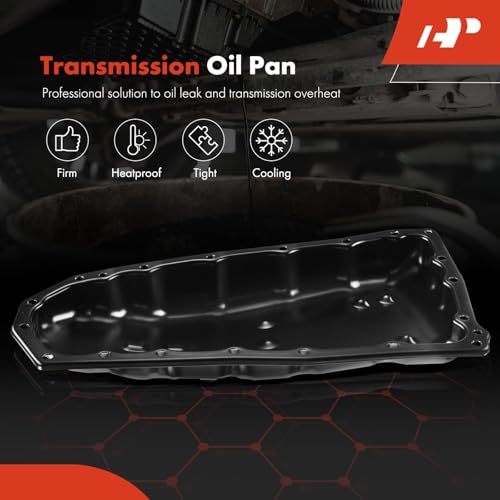 A-Premium Transmission Oil Pan with Drain Plug Compatible with Nissan Altima 2013-2018, Juke 2015-2017, NV200 2014-2016, Rogue 2014-2018, Rogue Sport 2017-2018, FWD and with Auto CVT Transmission