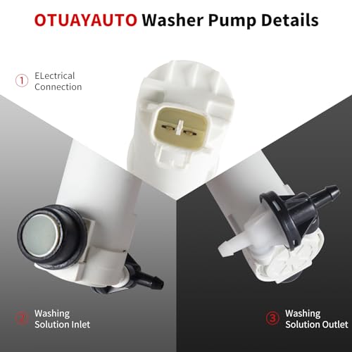 OTUAYAUTO Windshield Washer Pump Replacement for 2007-2011 Honda CRV - Factory OE Style with Grommet 76806-SMA-J01