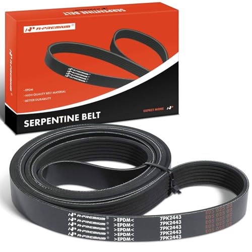 A-Premium 96.2 Inch Engine Serpentine Drive Belt Compatible with Nissan Titan 2017-2023, Armada 2017-2023, NV2500 NV3500 2012-2021, TITAN XD 2016-2023 & Infiniti QX80 2014-2024, QX56 2011-2013
