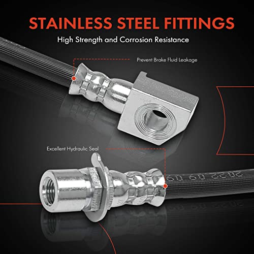 A-Premium Front Driver and Passenger Brake Hydraulic Hose Compatible with Ford Models - For F-150 2010 2011 - Replace# AL3Z2078G(Pack of 2)