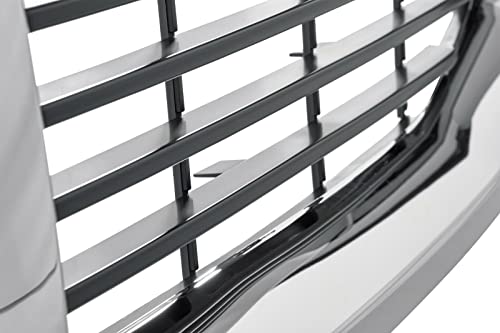 EzMech Front Grille Assembly Compatible With Dodge Ram 1500 Grill 2006-2008 / Ram 2500 Grill 2006-2009 / Ram 3500 Grill 2006 2007 2008 2009 With Chrome Frame Shell With Black Insert