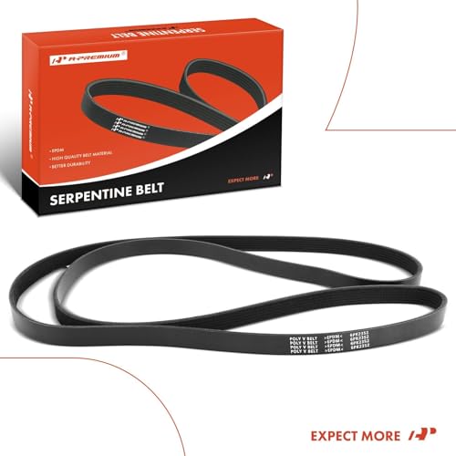 A-Premium 92.5 In Engine Serpentine Belt Fit For Buick LeSabre 2000-2005, Park Avenue, Riviera & Chevrolet Lumina & Hyundai Genesis Coupe & Land Rover LR3 & Mercury Marauder & Pontiac Bonneville