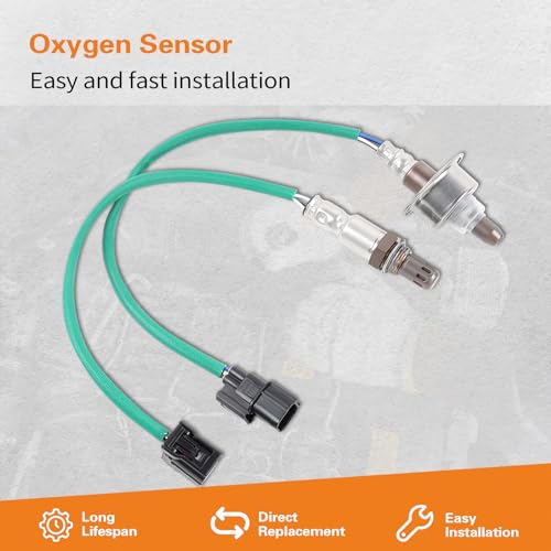 2Pcs Upstream and Downstream Oxygen O2 Sensor for 2008-2012 Accord and 2009-2014 TSX L4-2.4L OE#2349091,2344462