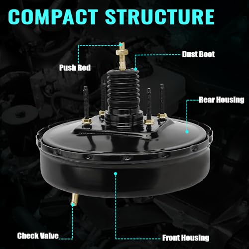 54-71046 PartsFlow Vacuum Power Brake Booster Compatible with Chevrolet Blazer C1500 C2500 C3500 Pickup C35 GMC C1500 C2500 K1500 K2500 Suburban K3500 Yukon 18012114