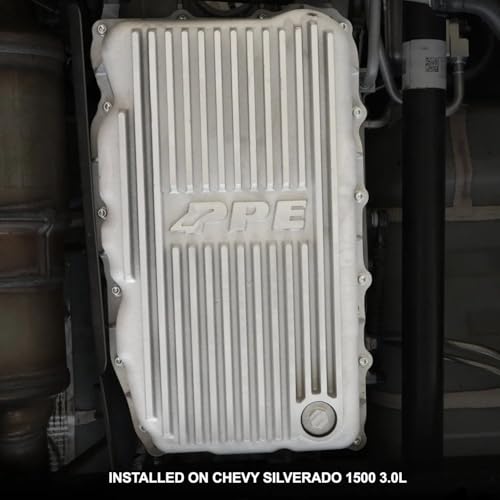 PPE Deep Heavy Duty Transmission Pan (BLACK) 128051120 Compatible for 2020+ GMC Sierra 1500 or 2020+ Chevy Silverado 3.0L with Allison 10L80 Transmission