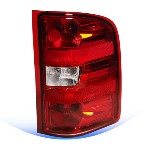 STRECOS Tail Lights Compatible with 2007-2013 Chevy Silverado 1500 2500HD 3500HD GMC Sierra 2500HD 3500HD Taillight Assemblies Rear Brake Lamps Red Border (Right Passenger Side)
